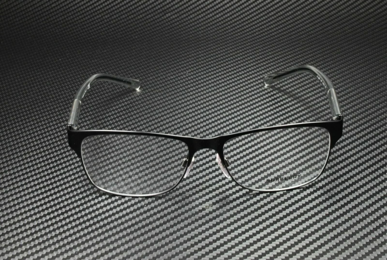 Burberry BE1289 1007 Matte Black Rectangle 55 mm Men 2