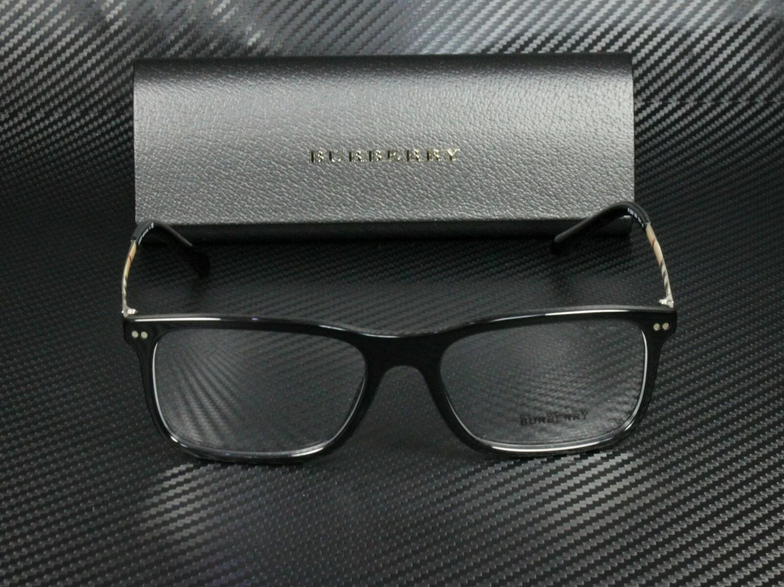 BURBERRY BE2282 3001 Black Rectangle Men 2