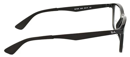 Ray Ban RB7056 2000 Black Square Eyeglasses 55-17 145 3